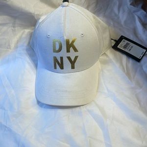 White DKNY Snap Back Hat NWT